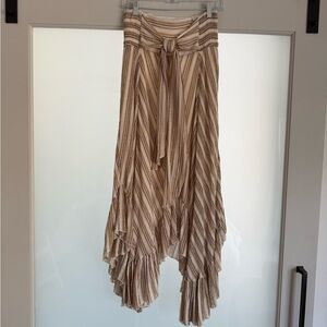 Striped Tan and Cream Women's Skirt